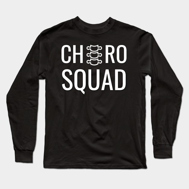 Chiro Squad, Back Spine Subluxation Chiropractor, Chiropractic Long Sleeve T-Shirt by NooHringShop